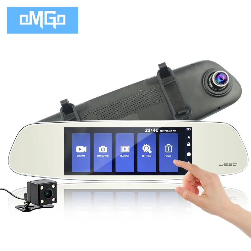 

7" Touch Screen Dual Lens Car Camera Rearview Mirror Auto DVRs Cars Dvr Full HD1080p Night Vision Recorder Registrator Dash Cam
