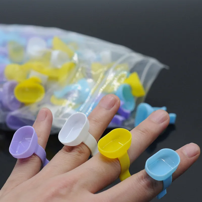 100/pcs Dental Finger Bowl Cup Mixing Prophy Ring Finger Dappen Dish