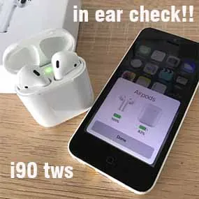 

In ear check i90 TWS 1: 1 tws Bluetooth 5.0 Wireless earphones for airb