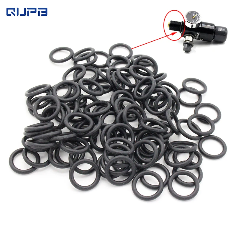 Qupb paintball regulador o ring od18mm * cs2.5mm borracha preta 50 pces