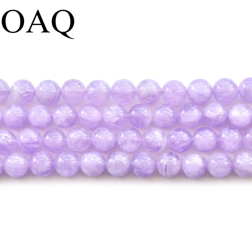 6 12MM Natural Lavender Purple Crystal Beads To Make Bracelets Diy