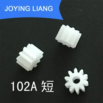 

102A Short 0.5M Pinion Gears 10 Teeth Hole 2mm Tight 4mm Thickness Toy Motor Parts Accessories 10pcs/lot