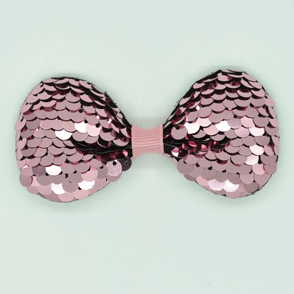 Girls Adorable Sequined Hair Bows Display Pink