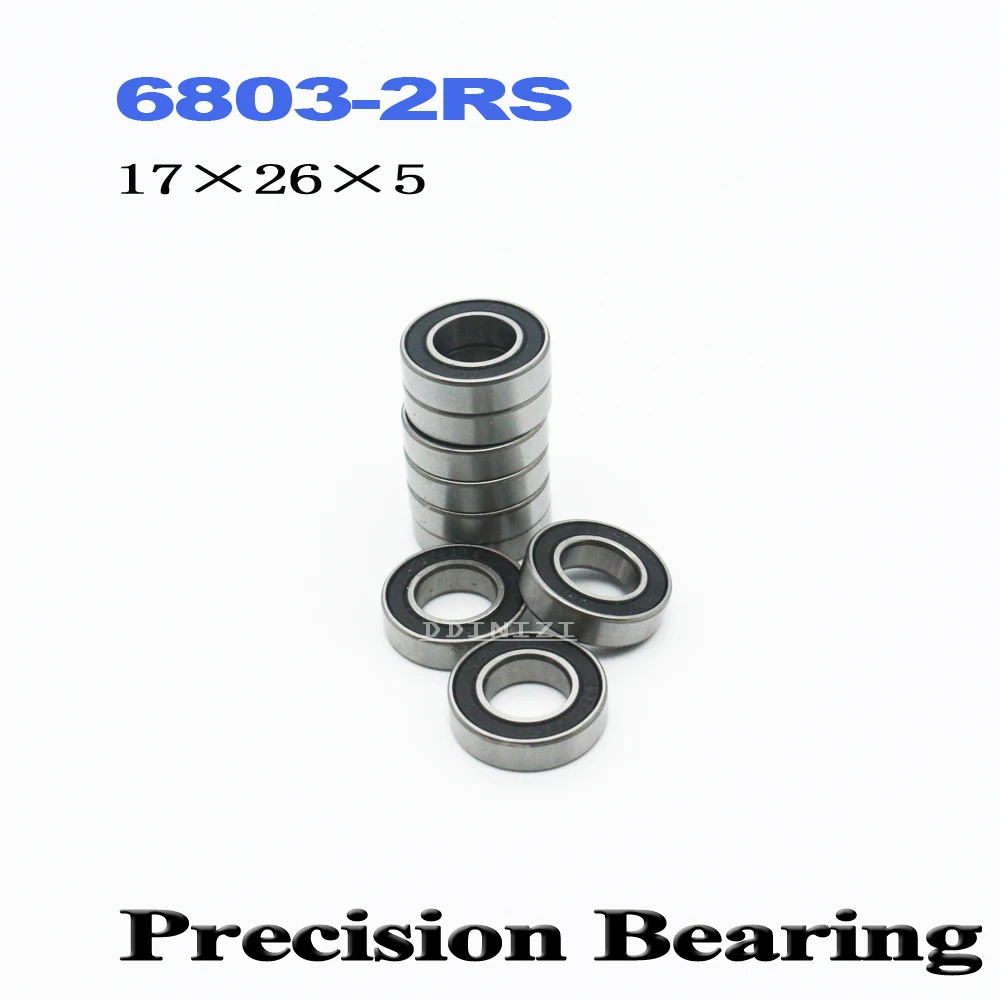 6803 2RS Bearing 17*26*5 mm ABEC 1 Metric Thin Section 61803RS 6803 RS ...