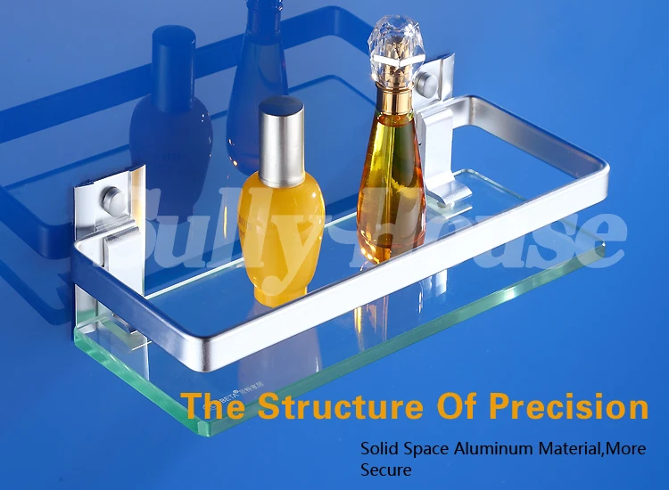 Салли дом Ванная комната алюминий мм 8 мм толщина закаленное стекло полка, треугольник стекло полки, косметический Shampo шкаф для душа