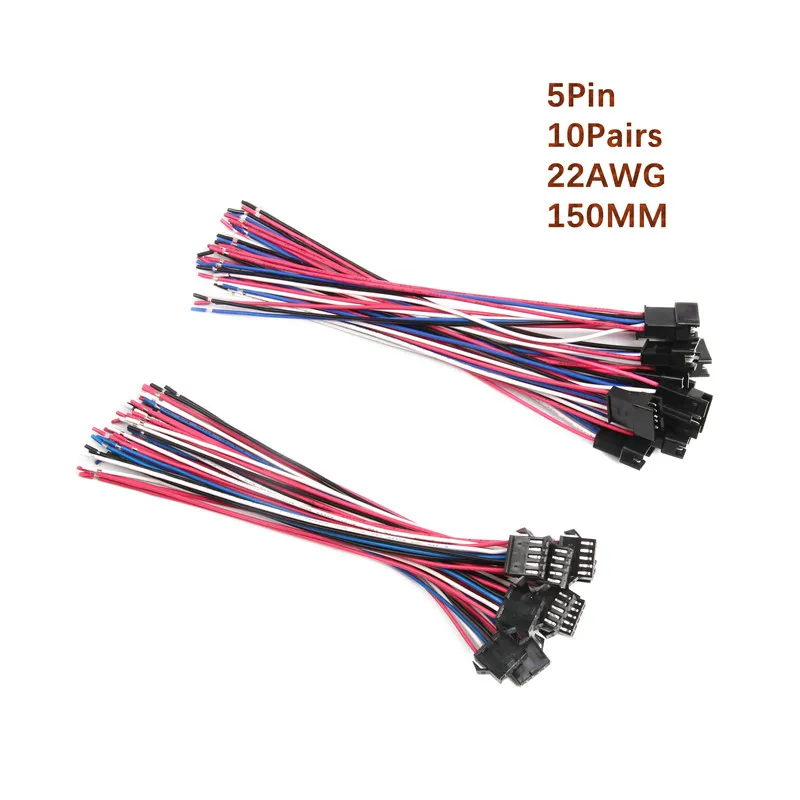 10/5 Pairs JST SM 2.54mm Connector 2pin / 3pin / 4pin / 5pin  /6pin/7pin/8pin/9pin Male And Female Pin Connector Set|Connectors| -  AliExpress