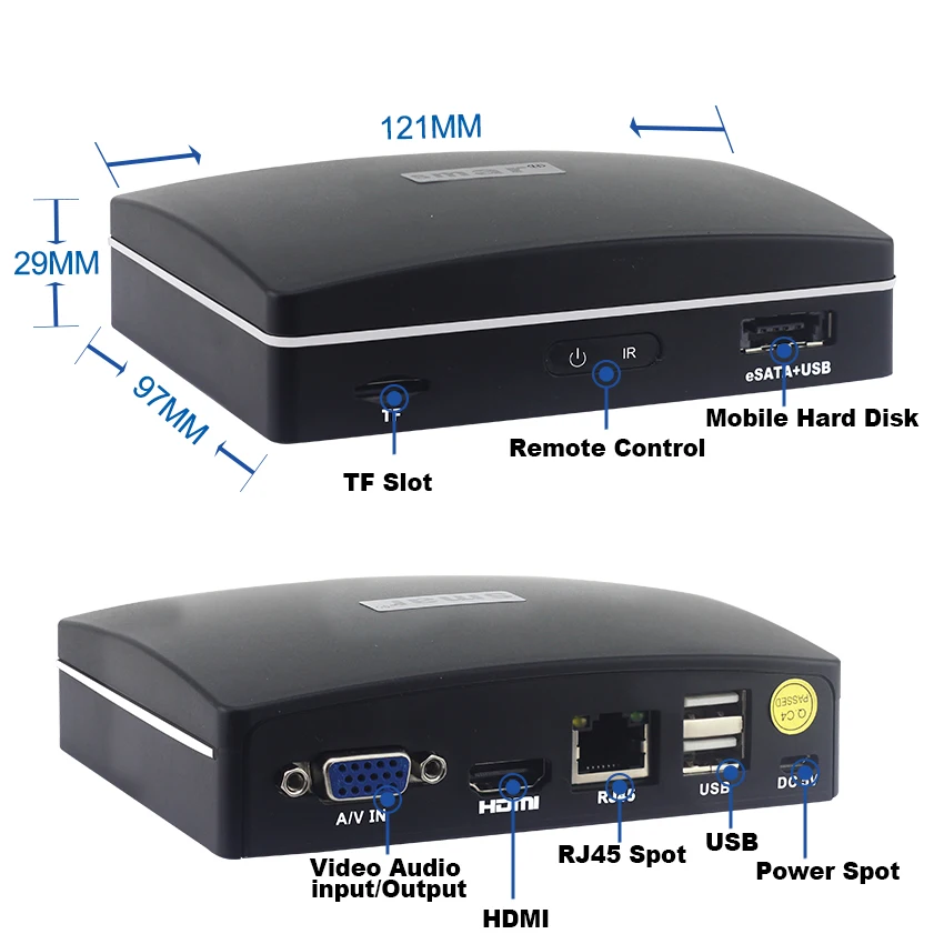  Smar AHD 1080N 4CH 8CH CCTV DVR Mini DVR 5IN1 para CCTV Kit VGA HDMI sistema de seguridad Mini NVR 