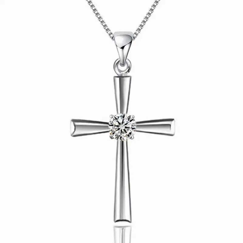 Catholic Jewelry Simple Design Cross Pendants Necklaces For Women