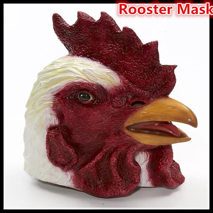 Free shipping 100% Deluxe Latex Rooster Mask Latex Facemask Chicken ...