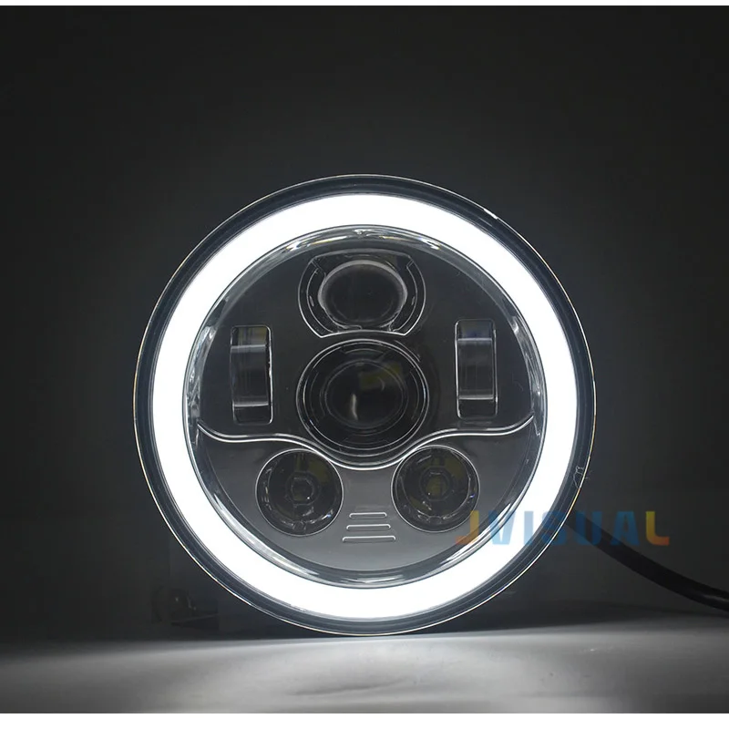 7 &quotголовной светильник из черного хрома sheration Высокий Низкий Луч RGB круглый 883