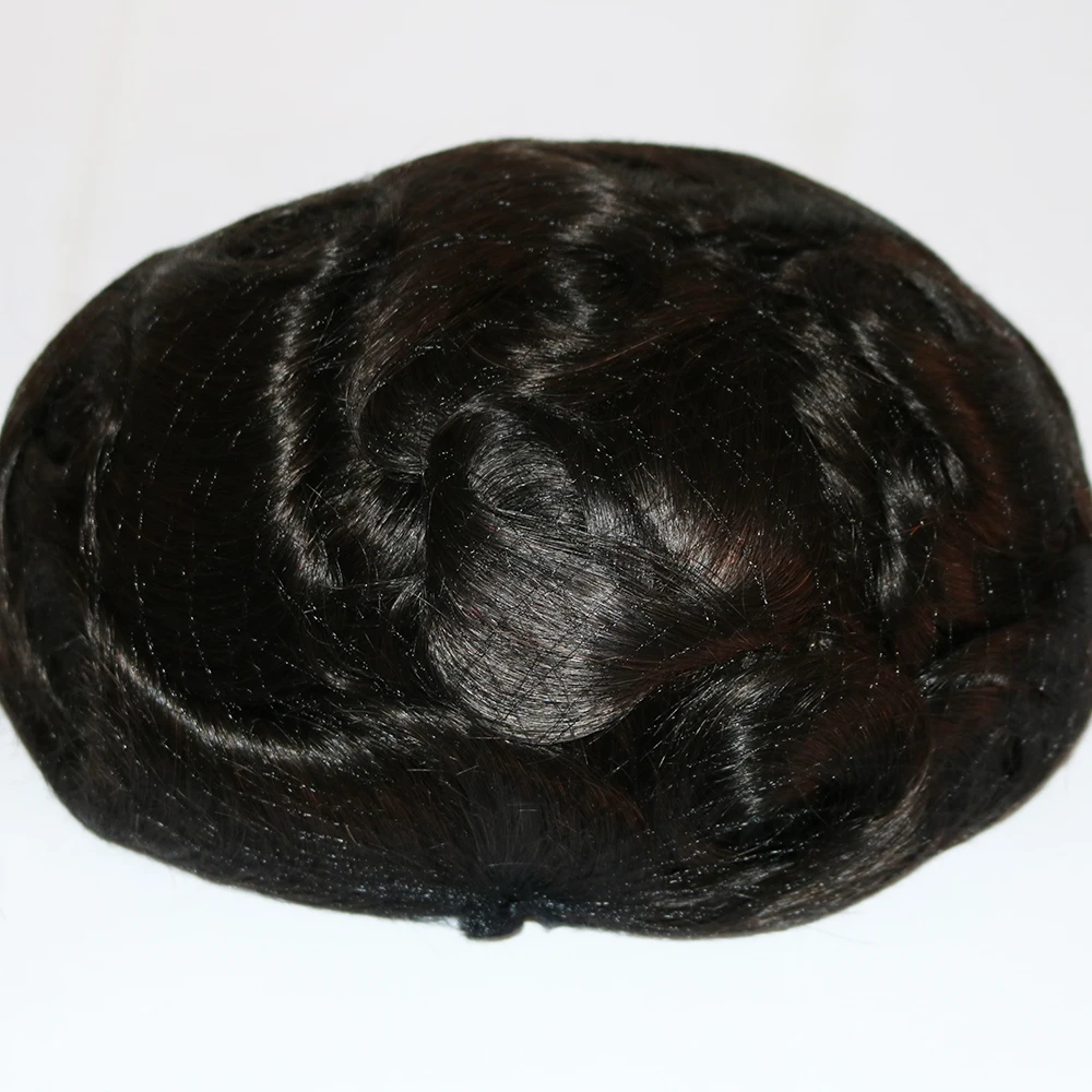 SimBeauty Австралийская база(швейцарское кружево с ПУ силиконовым вокруг) пользовательские мужские Зажим для парика человеческих волос Замена протез