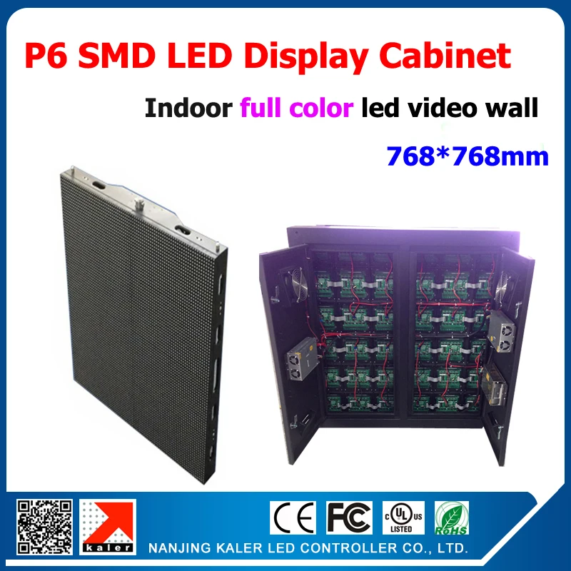 

TEEHO P6 led screen 768mm*768mm led display screen cabinet indoor led video wall full color p6 led module 32*16 pixel 1/8 scan