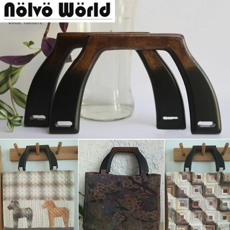 5 pairs=10 pieces,19.8X11.5cm birch wood bag handle shopping bag bags