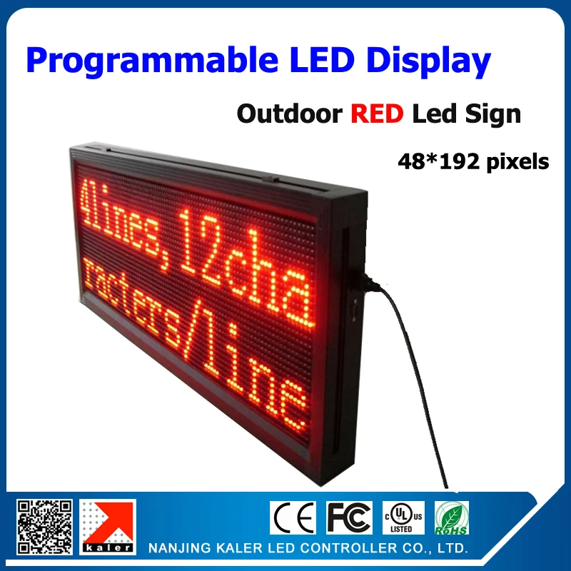 

32*96 Pixel Resolution 1/4 scan 40*104cm single red p10 led display board outdoor p10 led module 320*160mm