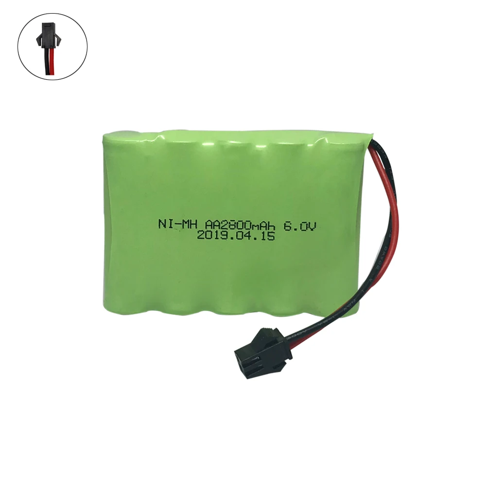 Аккумуляторная батарея 6 V 2800mAh Ni MH с зарядным устройством 5 в 1 набор кабелей для RC