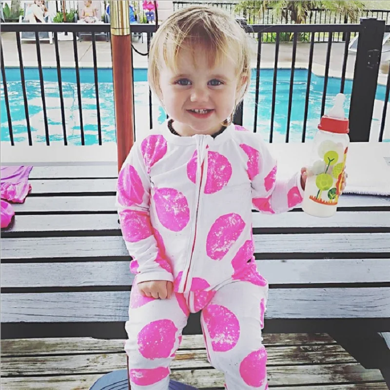 2017 Autumn Zipper Newborn Clothes Baby Girls Pajamas Romper Boys