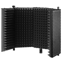 Neewer NW-1 Складная регулируемая студийная запись микрофон изолятор Панель алюминиевая акустическая изоляция экран для микрофона