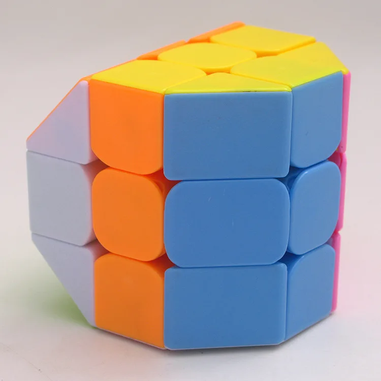 QIYI восьмиугольник в форме цилиндра или Куба Stickerless Cube Скорость Твист Головоломка Развивающие игрушки Cubo Magico игрушки для детей