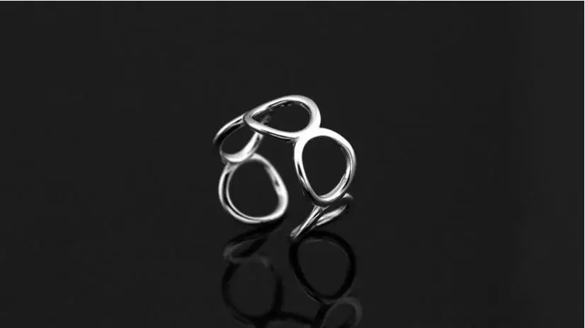 Anenjery Модные Простые Модные 925 пробы серебряные кольца для женщин Регулируемые кольца anillos anel S-R304