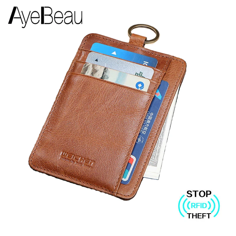 

Genuine Leather Slim Small RFID For Men Wallet Male Purse Mini Thin Business Card Holder Walet Partmone Kashelek Portmann Klachi