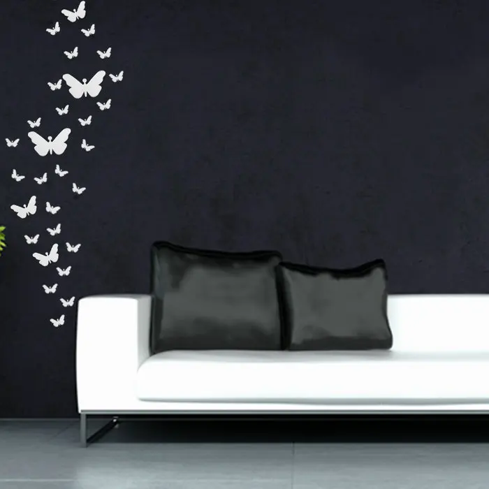 30pcs Diy Silver Acrylic Erfly Wall Stickers Decoration On 30pcs Diy Silver Acrylic Erfly Wall Stickers Decoration On Mirror Modern Design Home Decor Free Shipping Og In From Garden