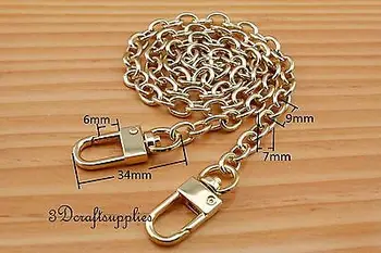 

Bag chain purse chain for bag metal chain handles strap chain light gold 60 cm CF34