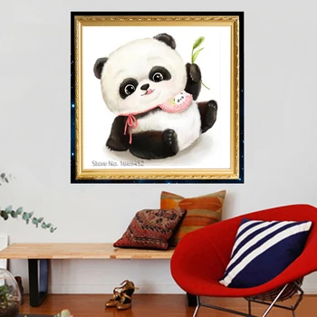 

2018 Real Promotion 3d Embroidery Beads Animals Panda Diamond Painting Handmade Picture Of Rhinestones Mosaic Kit Hobby Crafts