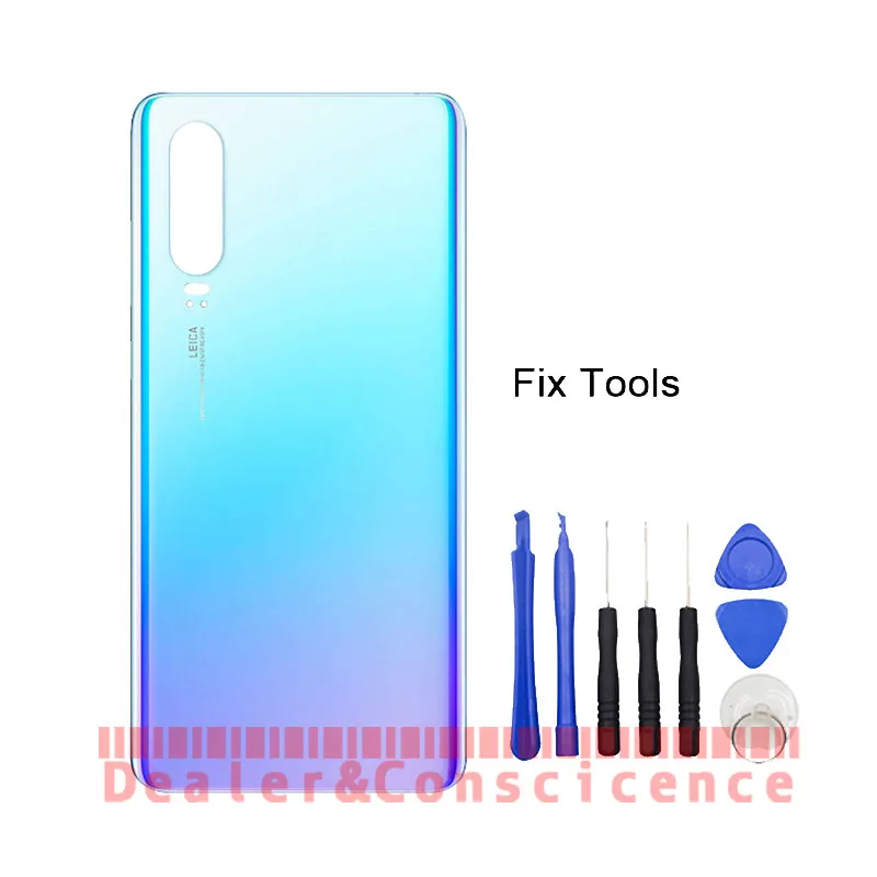 

1Pcs Glass Back Battery Cover For Huawei P30 ELE-L09 ELE-L29 Rear Door Housing Case Replacement Part+Tools+Logo+Glue