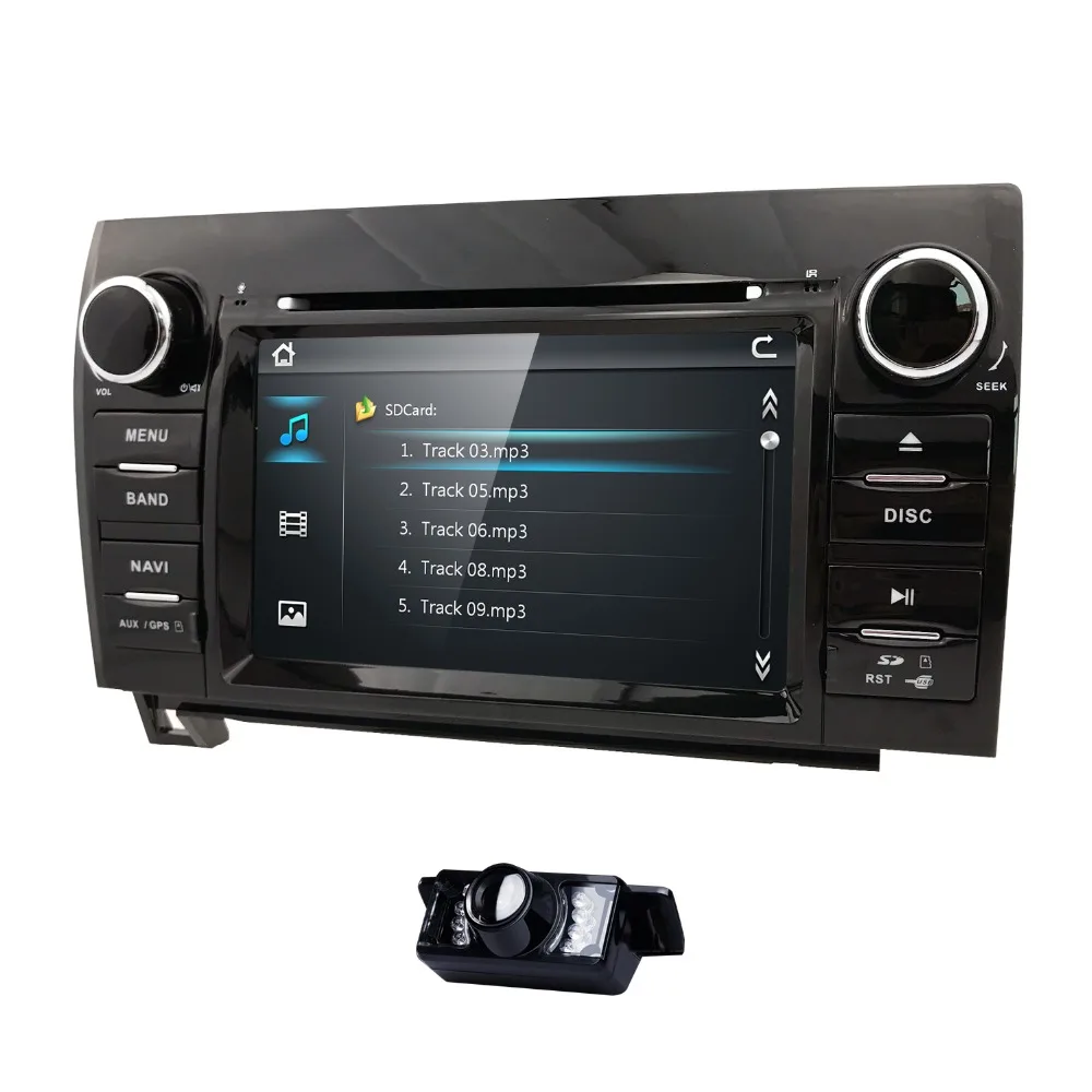 Perfect Hizpo Auto 2 din Auto DVD Player For Toyota Tundra Sequoia 2007 2008 2009 2010 2011 2012 2013 GPS Navi Audio Stereo BT USB IPOD 1
