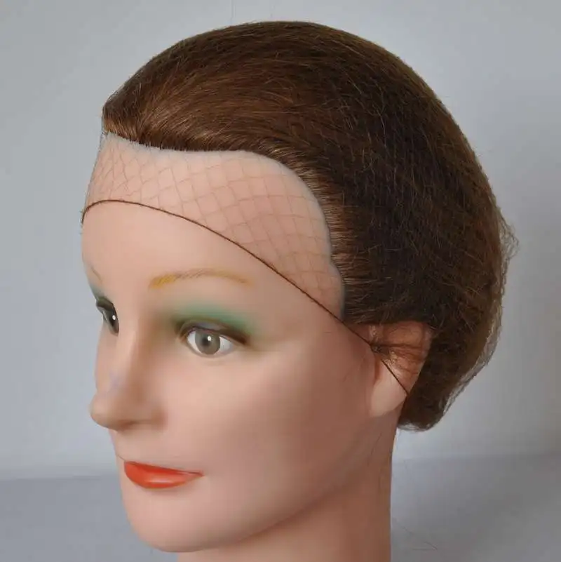 invisible hair nets disposable hairnet 20inch brown color