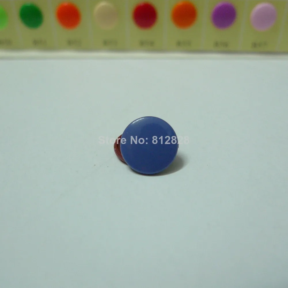 

200 Sets #B32 DENIM BLUE T5 Glossy Round KAM Snap Buttons 60 Colors Available in Stock