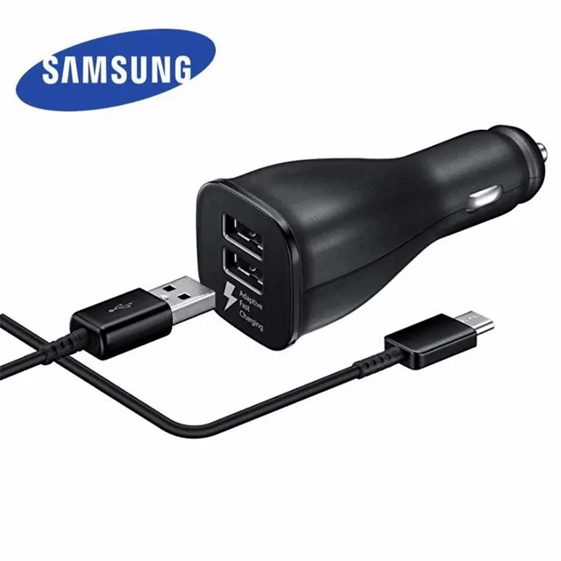Original Samsung Galaxy note 9 Car Charger Adaptive Fast Charge s10 s8 s9 plus note 8 9 a5 2017 a8s Genuine Dual Usb Car-charger