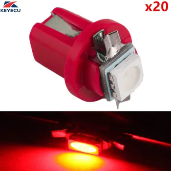 

KEYECU 20 Pieces Red 1157 BAY15D S25 12V 21/5W Car Replacement Bulb Double Contact Brake Stop Light with Dual Filament