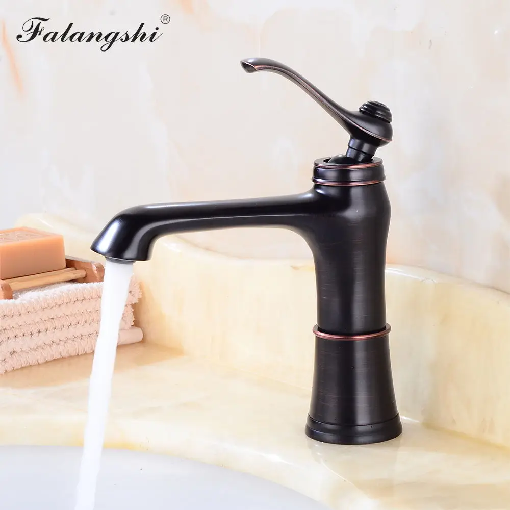Black Basin Faucets Sink Mixer Hot and Cold Single Handle Bathroom Vessel Tap Wash Deck Mount WB1046 | Обустройство дома