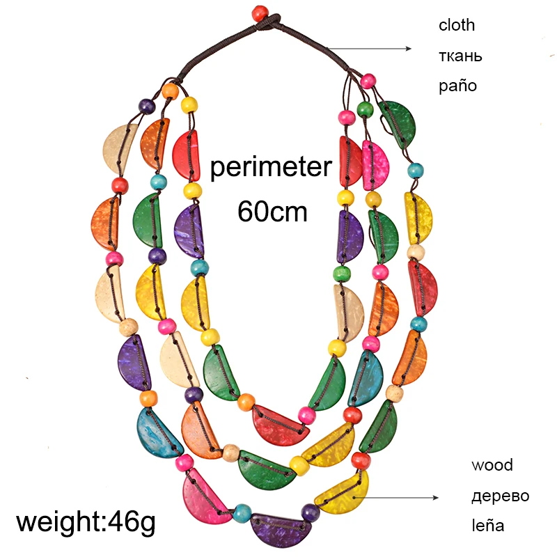 UDDEIN богемное массивное ожерелье и подвеска Многослойные Бусины деревянная Подвеска длинное ожерелье винтажное Бохо ювелирное изделие ручной работы воротник