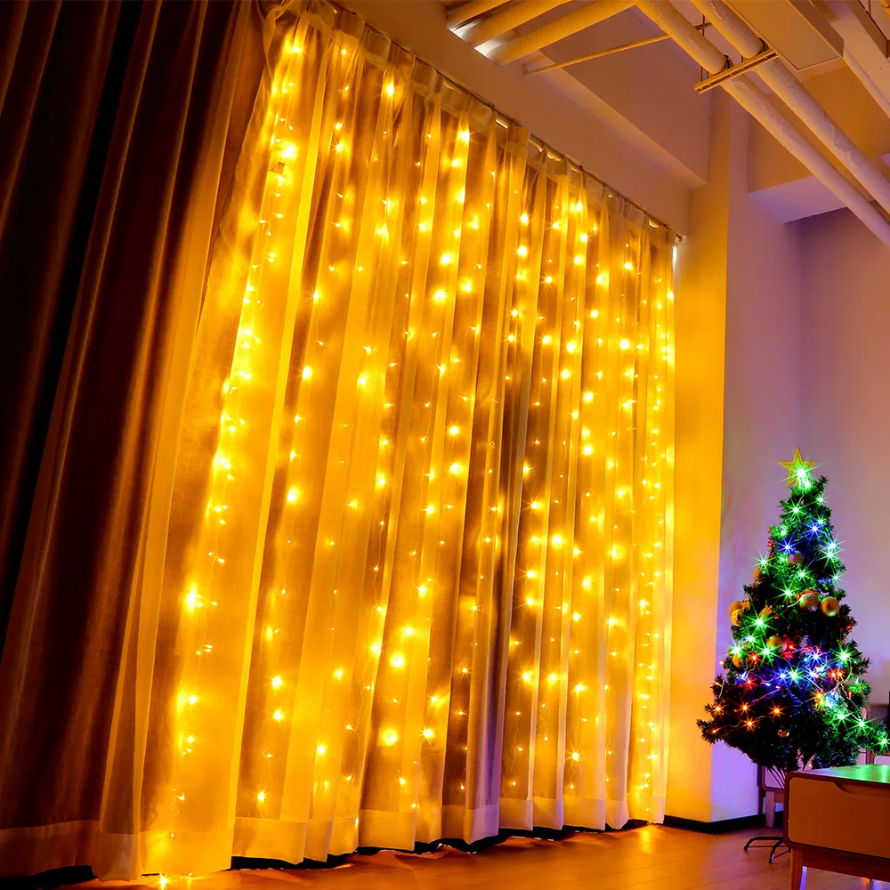 C3047, 3X3 м, 304 светодиодов, оконная занавеска, светильник-Гирлянда для свадьбы, рождественского декора, Праздничный Орнамент, 110 В, 18 Вт, струнная лампа на продажу