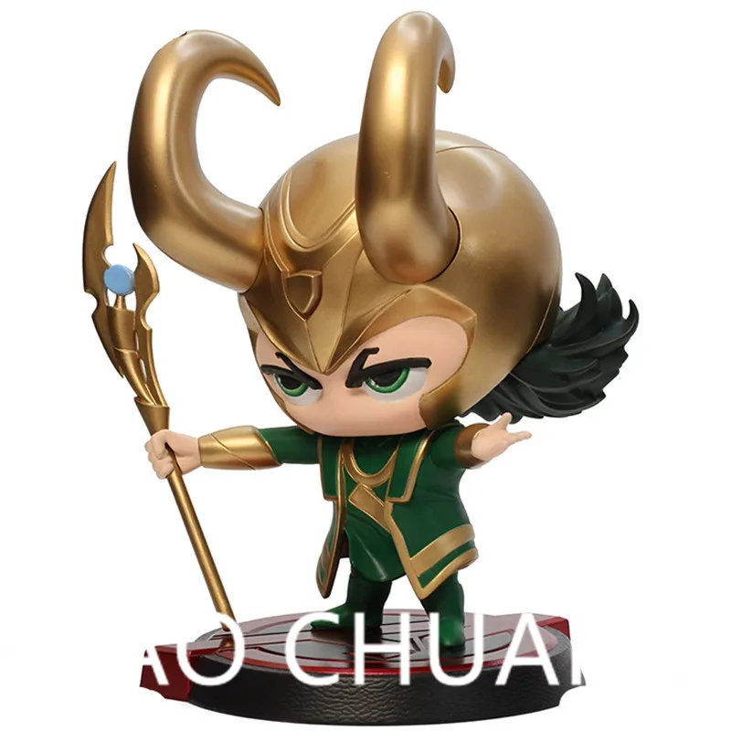 

The Avengers 3: Part 1 Q-version Bobblehead Loki Supervillain Loki Laufeyson Dark Magic PVC Action Figure Bambola G1181