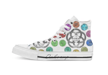 

Epcot 82 Novelty Design breathable casual High Top lace-up Canvas shoes sneakers