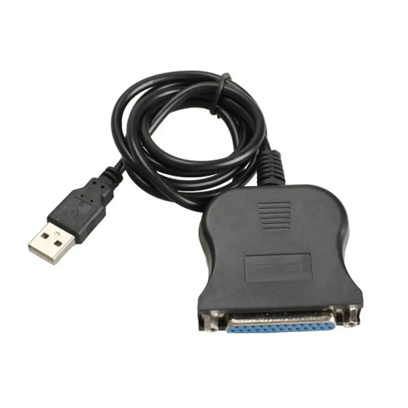 

New USB 1.1 to DB25 Female Port Print Converter Cable LPT USB Adaptor LPT Cable LPT to USB Cable Black Wholesale