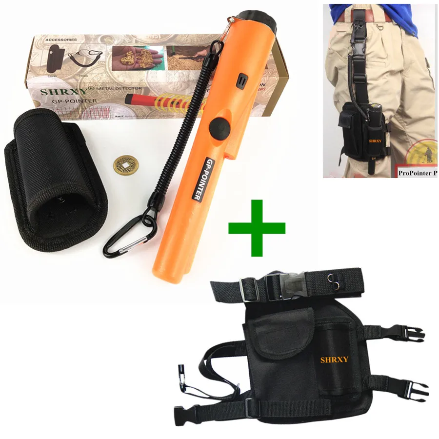

Shrxy Pro Pinpointers Metal Detector GP-pointer Treasure Hunt Gold Detector Garrett Same Style with Drop Leg Pouch Pocket Set