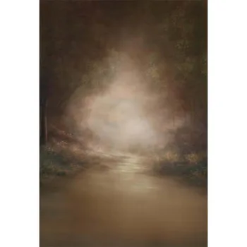 

TR Brown Color 5X7f Bokeh Forest Path Backgrounds Computer Print Vinyl Indoor Photo Studio Props Lighting Personalized Backdrops
