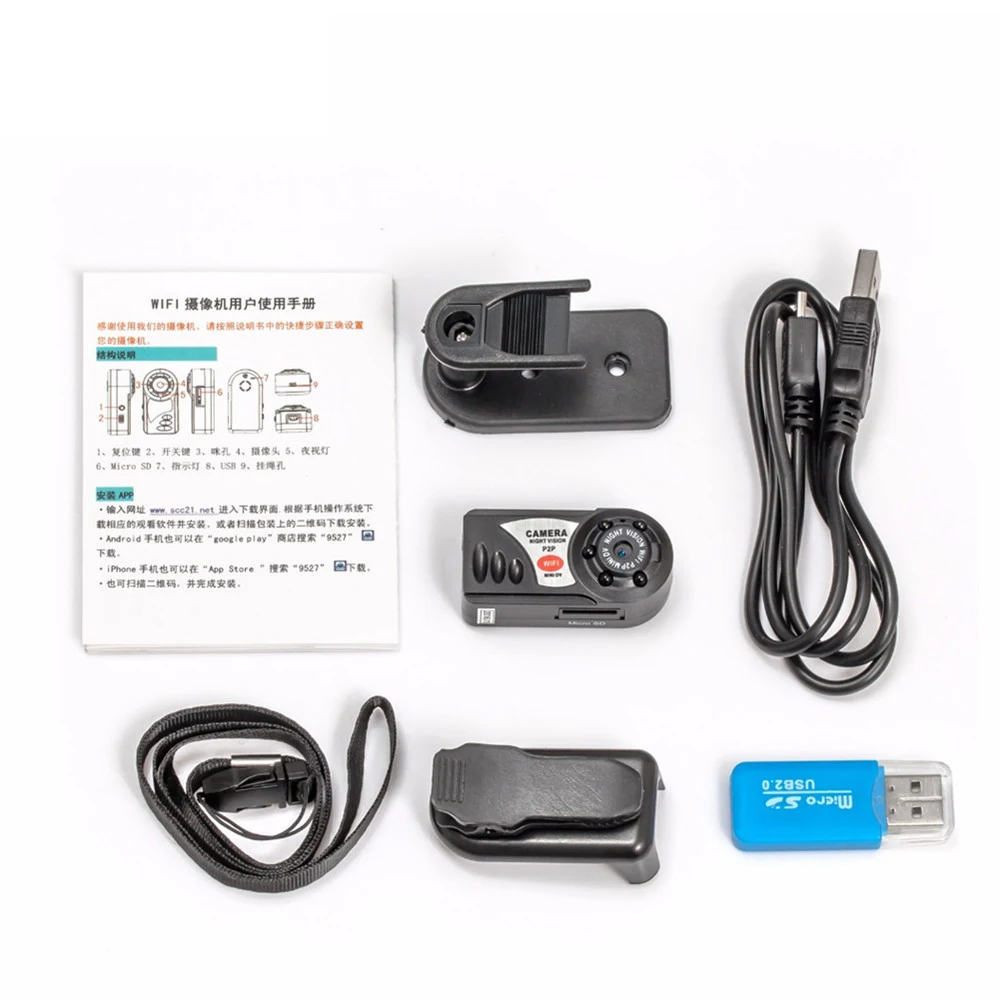 Самая маленькая камера 480P DVR Беспроводная мини Wifi ip видео регистратор