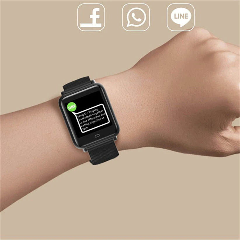 Smart Watch Q9 Blood Pressure Heart Rate Sleep Monitor Bracelet IP67 Waterproof Sport Fitness Trakcer Watch Men Women Smartwatch