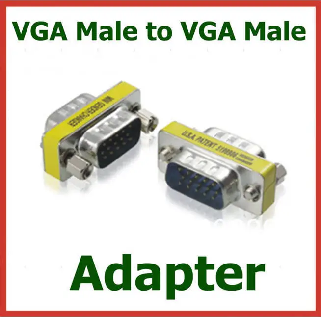 

500pcs Adapter VGA Male to VGA Male Converter VGA Connector High Quality DHL Free Shipping