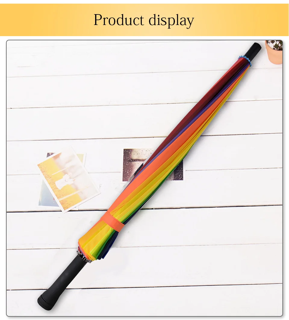 Long Handle Umbrella Male Female 111cm 24K Large Umbrella Windproof Man Woman Waterproof For Sunny And Rain   (10)