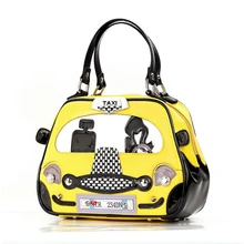 30x21CM 2016 Summer New Fashion Stitching Italian Taxi Lovers Handbag Shoulder Messenger Bag Women A2625~3