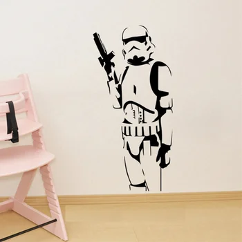 

Star Wars Stormtrooper Wall Sticker For Kids Room Living Room Bedroom Decoration Vinyl Removable DIY Home Decor