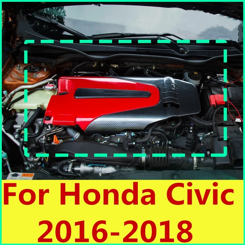 

Hood guard engine cover Engine sound insulation decoration car Accessories For Honda Civic 2016-2018 10th Gen Sedan