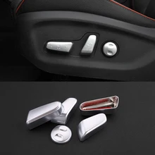 For Hyundai Tucson accessories 2015 2016 2017 2018 ABS Chrome LHD Car Seat Adjustment Knob Button Switch Car Styling