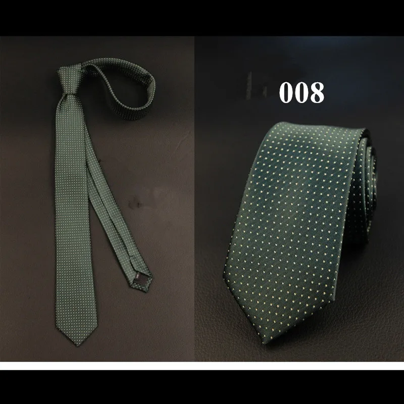 Тонкий узкий черный галстук для мужчин 6 см Повседневный узкий галстук Модный Полосатый цветок Мужские аксессуары простота для вечерние строгие Галстуки - Цвет: 008